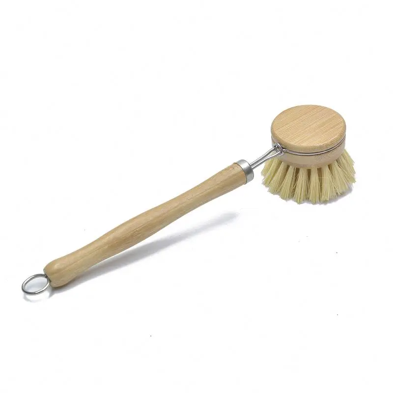 

Biodegradable Material Household Bamboo Brushes Coconut Sidal Bristle Bamboo Wood Handle Cleaning Scrubber Scrub Brush