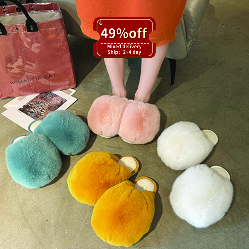 

Wholesale Custom logo indoor pvc sole racoon furry fur slides sandal colorful 100% real fluffy fox raccoon fur slipper for women, Please contact customer service to choose your preferred color