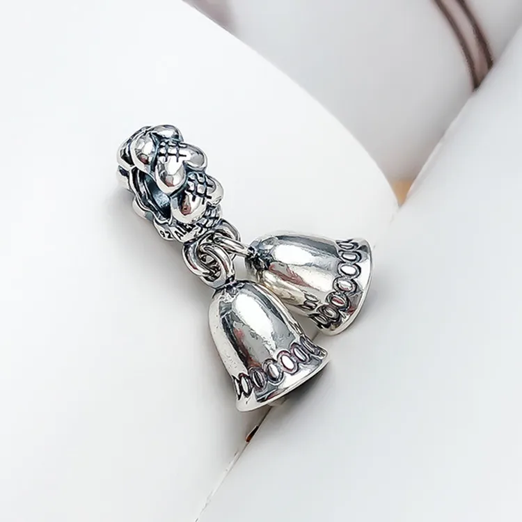 

925 sterling silver beads wholesale fashion classic bell pendant
