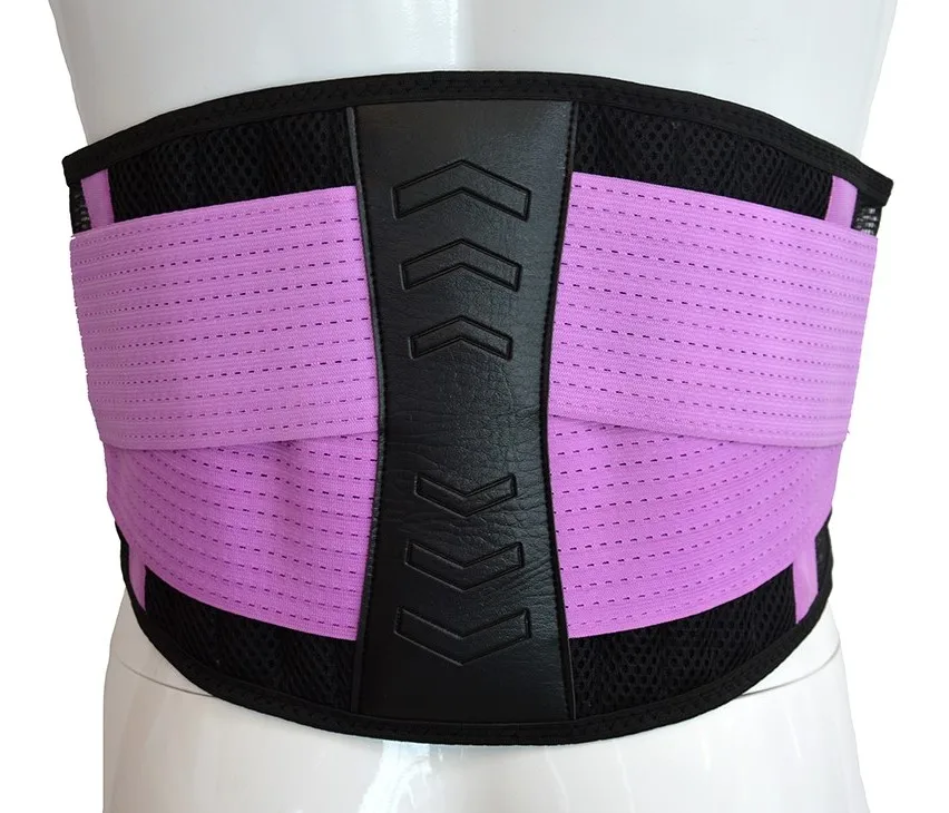 

Custom Logo Breathable Mesh Material Body Waist Trainer lower back brace Support Belt, Purple or customised color