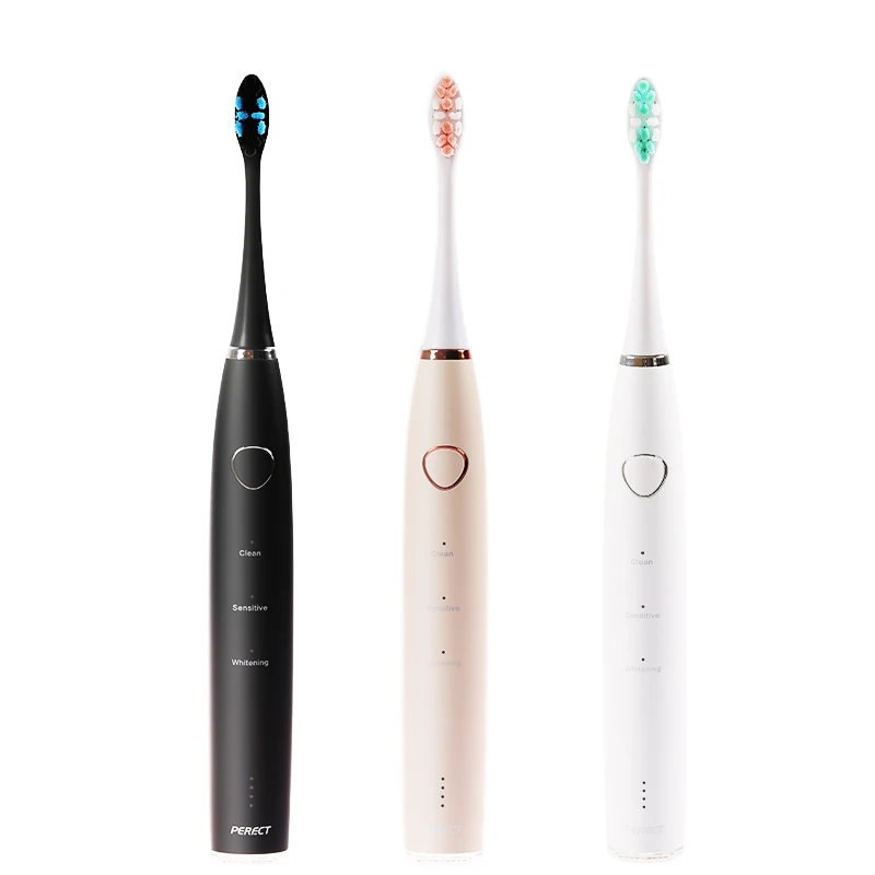 

Perfct New Arrival Wholesale Adult Sonic Rechargeable Teeth Whitening Deep Clean Electric Toothbrush, Black,white,pink