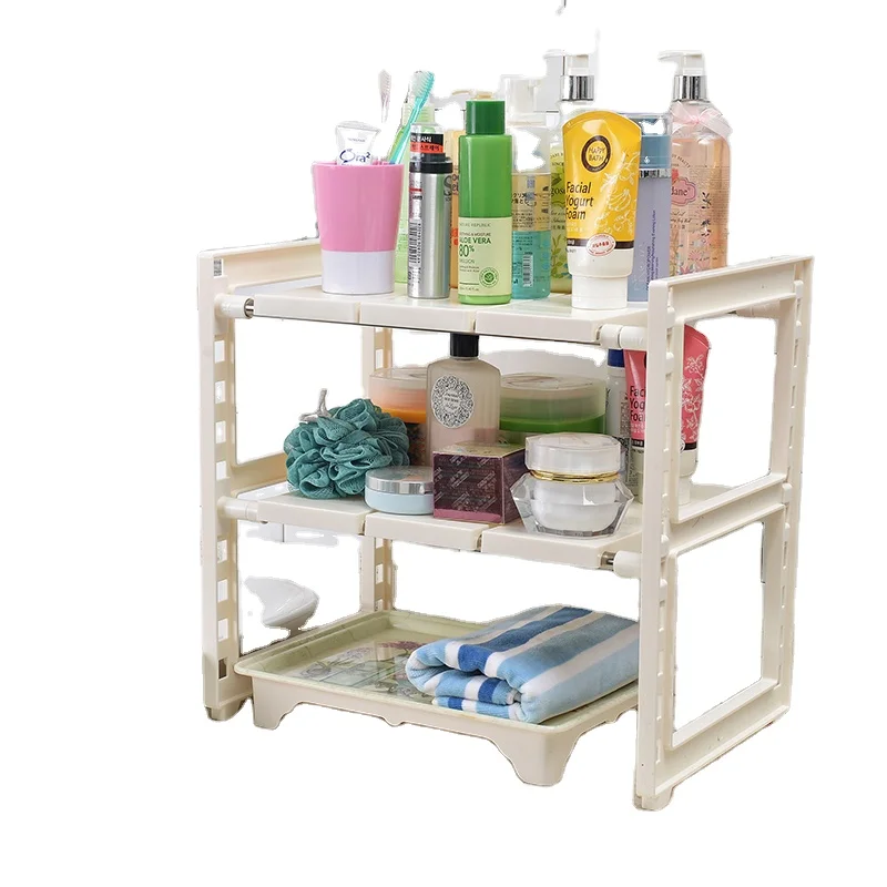 

Space Saving Kitchen Storage Rack 2 Tier Expandable Under Sink Shelf Adjustable Kitchen Organizer For Home