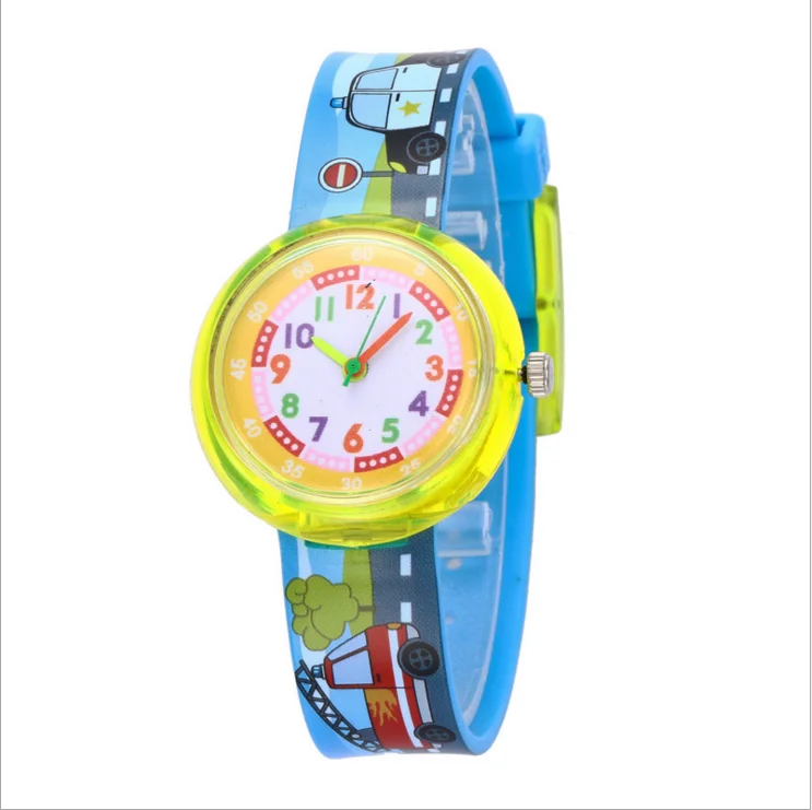 

Customer Logo Package Silicone Band Fashion Cute Multi Cartoon Kids Watches