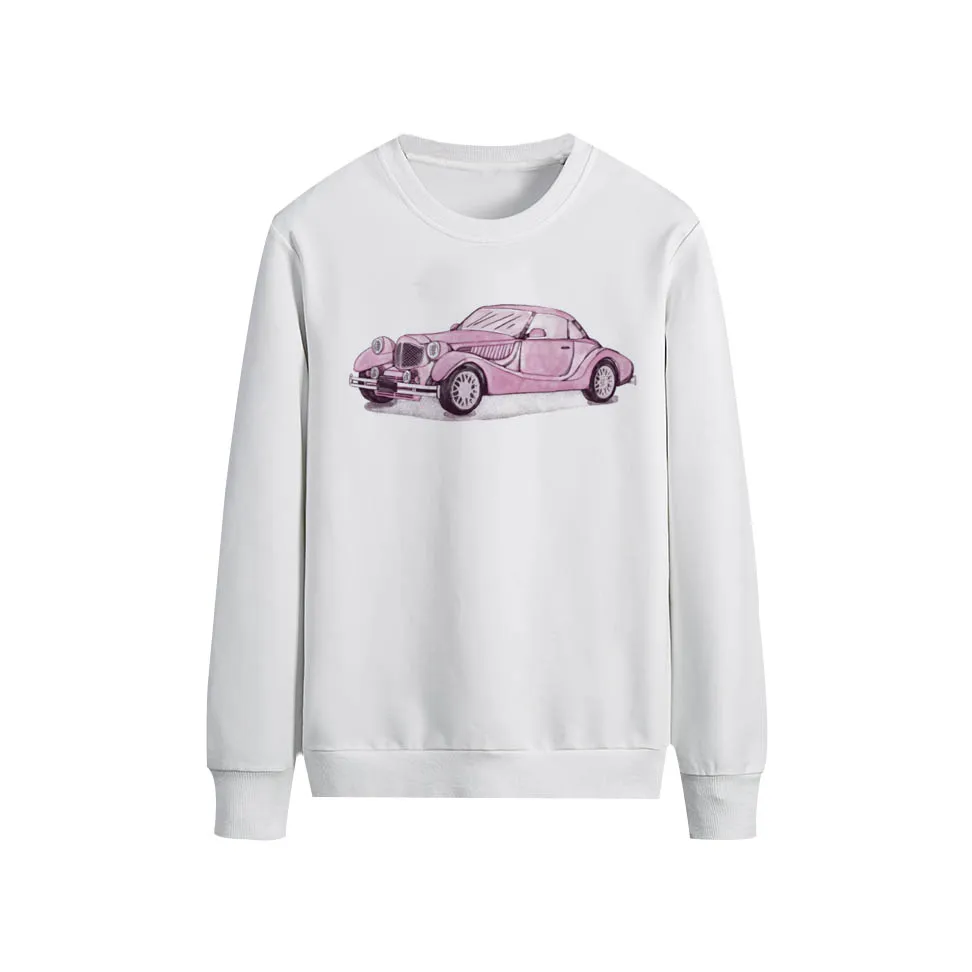 

Custom print oversized cotton crew neck pullover sweatshirt unisex