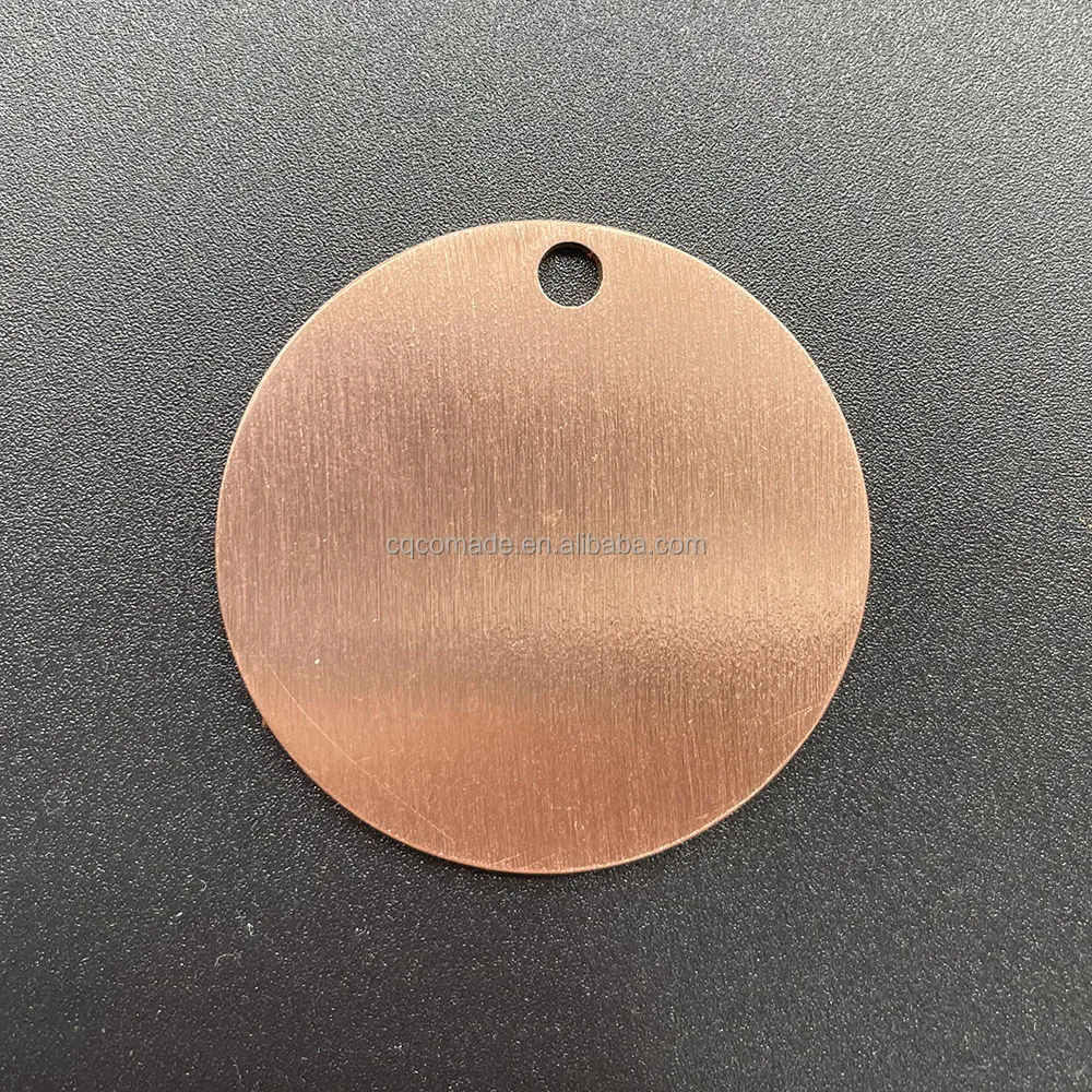 No Plating Copper TA2  ASTM Grade 2 Blanks 15 mm 20 Mm 25 Mm 30 mm Metal Blank Ornaments 14 Gauge Copper CARVING TAGS