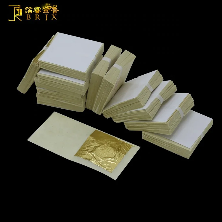 
Edible cake decoration food additives 24k gold leaf edible gold leaf 4.33*4.33cm for cakes decoration 