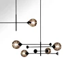 multi heads modern metal pendant chandelier for hotel project school library