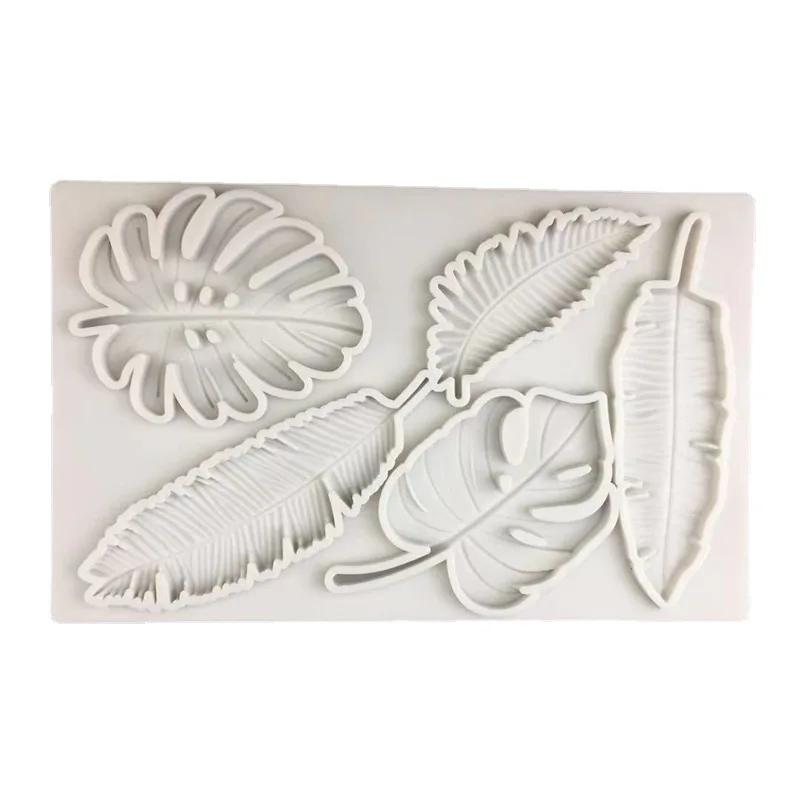 

T1987 Large leaf fondant silicone mold DIY baking leaf cake decorating mold