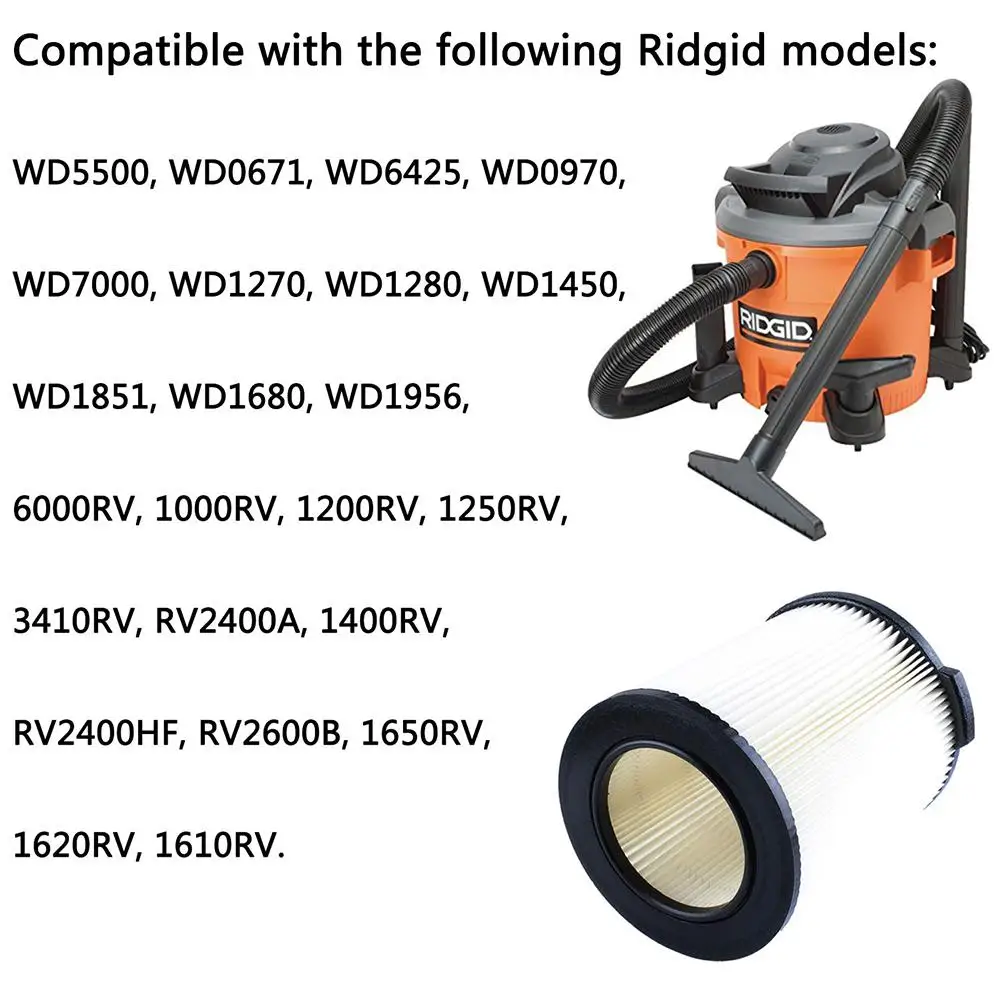 Replacement Ridgid Vf4000 Filter 1 Layer Wet Dry 520 Gal & 69 Gal