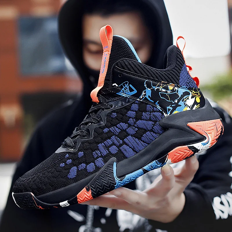 

Daddy and I Reflective Shoelaces Fashion Sneakers for Men Shoes 2021 Shoess High Top Cool Skateboarding Basketball Shoes, Picture shows