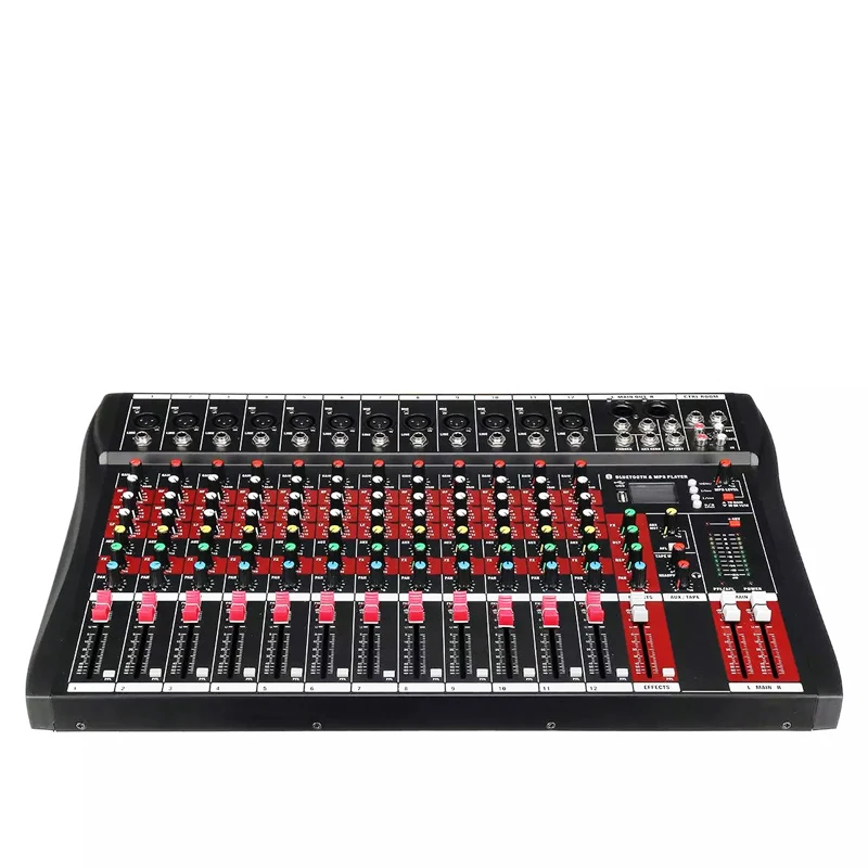 

Factory Hot Sale behring powered mixer for audio dj 12channels home audio mixing control