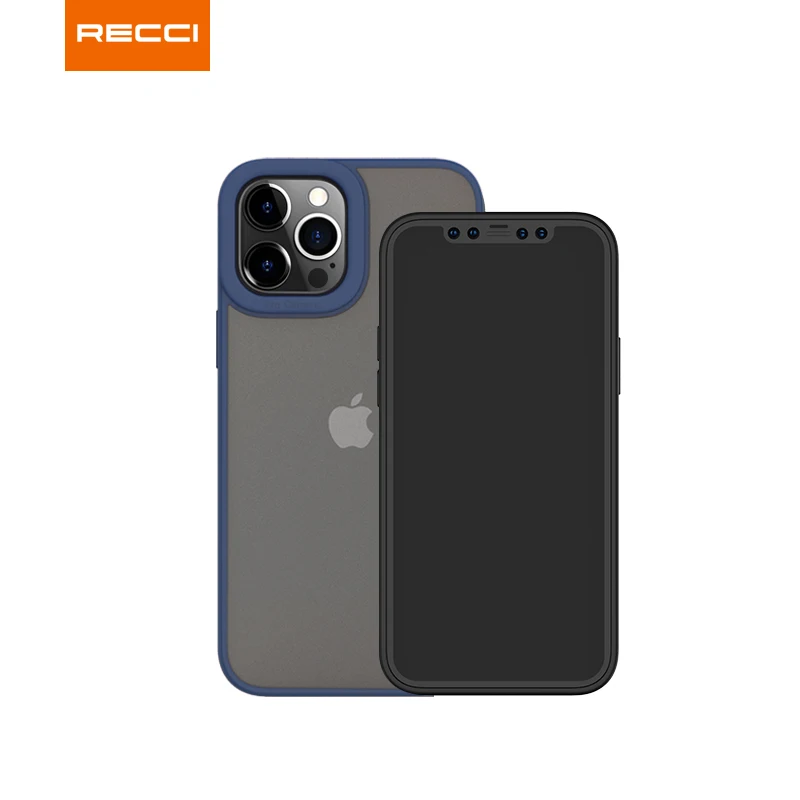 

Recci case for matte TPU PC hard shockproof anti-fingerprint anti-waterprint phone case back cover for iPhone 12