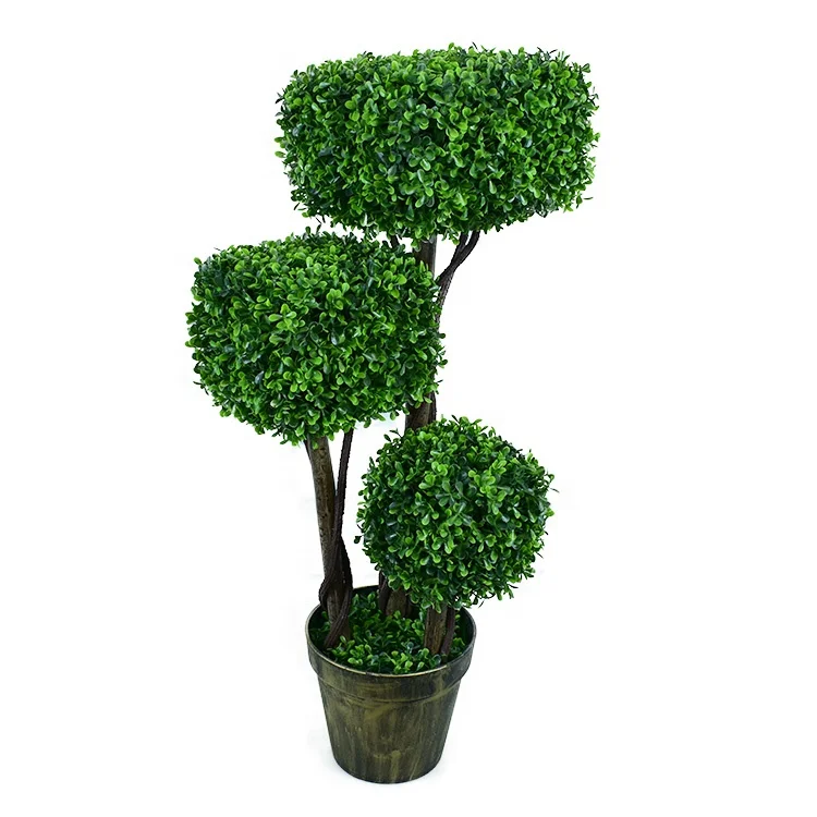 

MY08-07-90HS Greenery artificial grass ball bonsai topiary ball tree plants potted for home decor