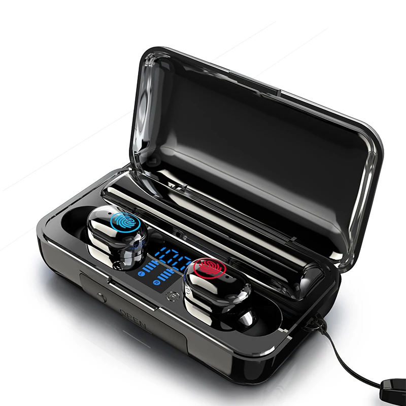 

2000MAH blue tooth ear bud tws earphone 5.2 earbuds with power bank