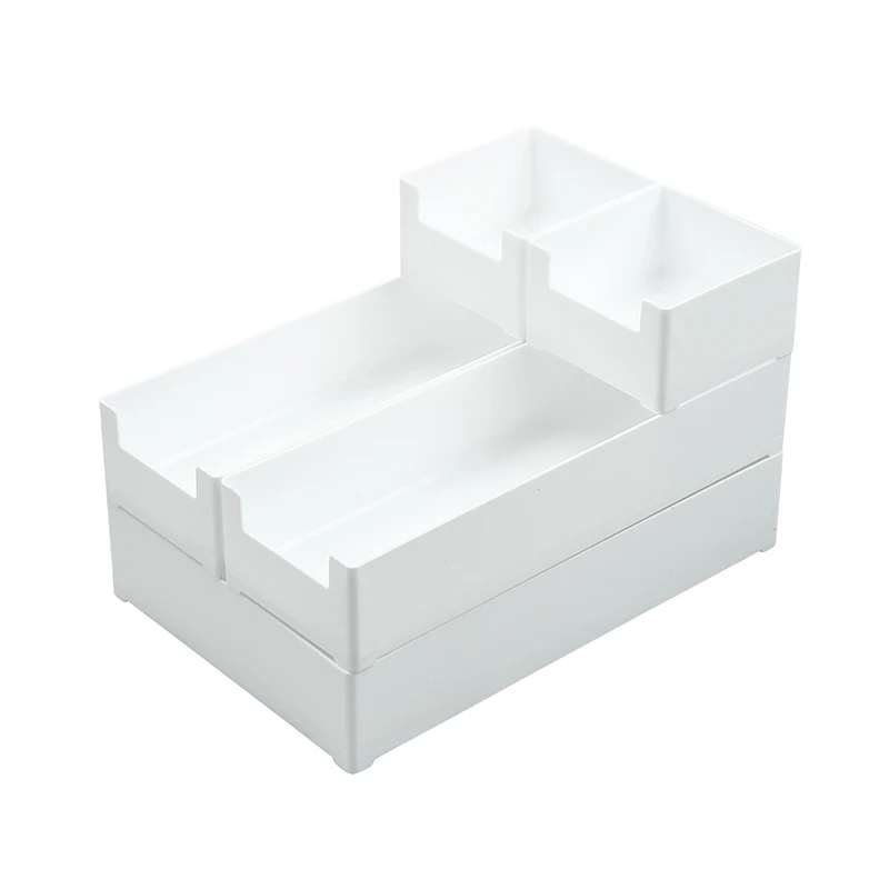 

make up kitchen plastic drawer organizer storage box divider, Transparent,champagne