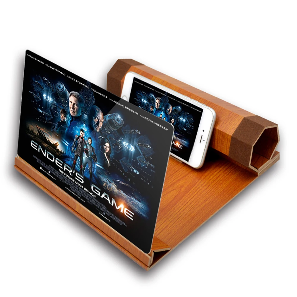 

Screen 12-inch 3D mobile phone accessories eye protection Blu-ray video amplifier screen magnifying glass, Yellow wood grain,black walnut,red wood grain