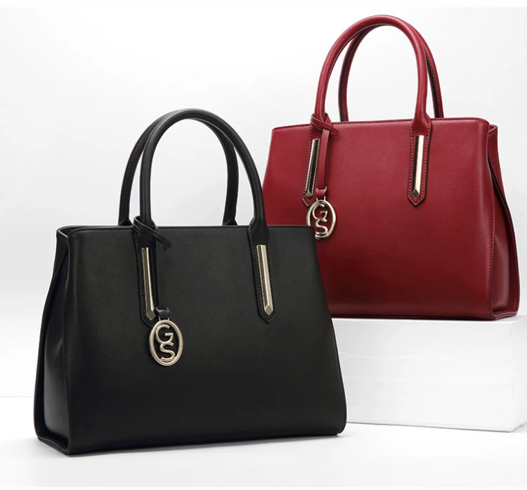 

hot sale Solid color Genuine Leather Casual travel bag famous cotton canvas plush and set for women tote bags