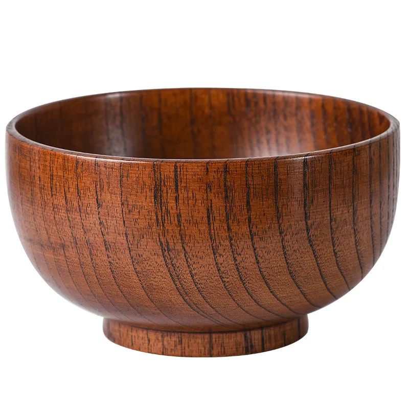 

Environmental Friendly High Quality Wood Rice Bowl Natural Health Reusable Shatterproof Child Bowl Tableware