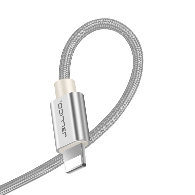 

Jellico GS-10 Top Seller 1M Length Cable For Mobile 3.1A Fast Charger Cables USB Charging Cable, Gold,silver