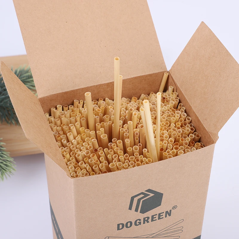 

Eco Friendly Degradable Disposable 100% Natural Hay 500pcs Wheat Drinking Straws