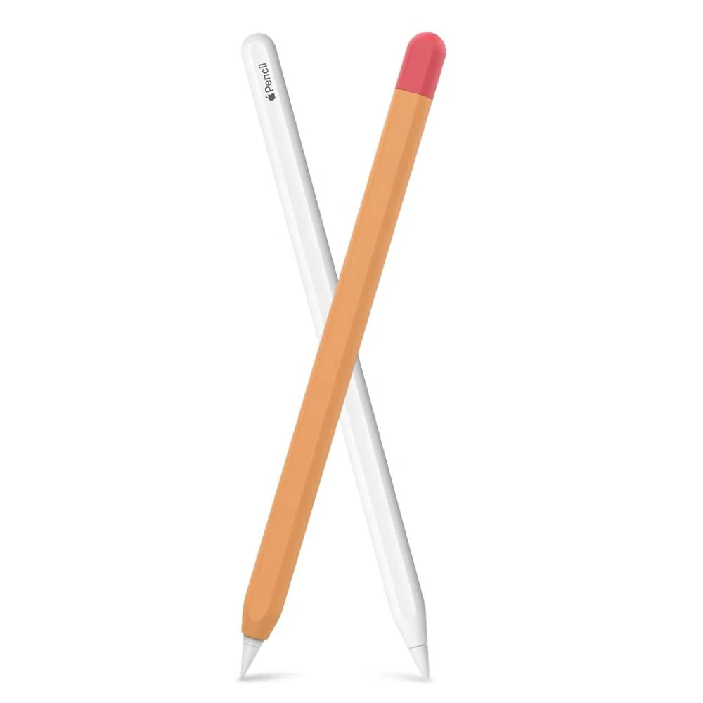 

USENGKA Wholesale Silicone Duotone Case Protective Skin Soft Sleeve For Apple Pencil 2, Orange,dark blue,pink,black,green,purple