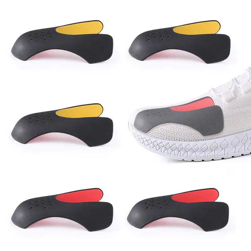 

comfortable sneaker crease protector shoes anti wrinkle shoe shields for running casual shoes toe box no creases, Black red, black yellow
