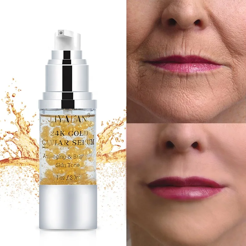 

Caviar Serum Private Label Facial Anti Aging Wrinkle Skin Firming 24K Gold Caviar Face Serum with Niacinamide