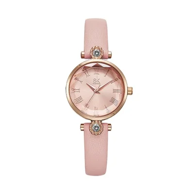 

SHENGKE K9009 New Arrival Women Watch Fashion Diamond Cut Ladies Wristwatches Dress Leather Reloj de mujer