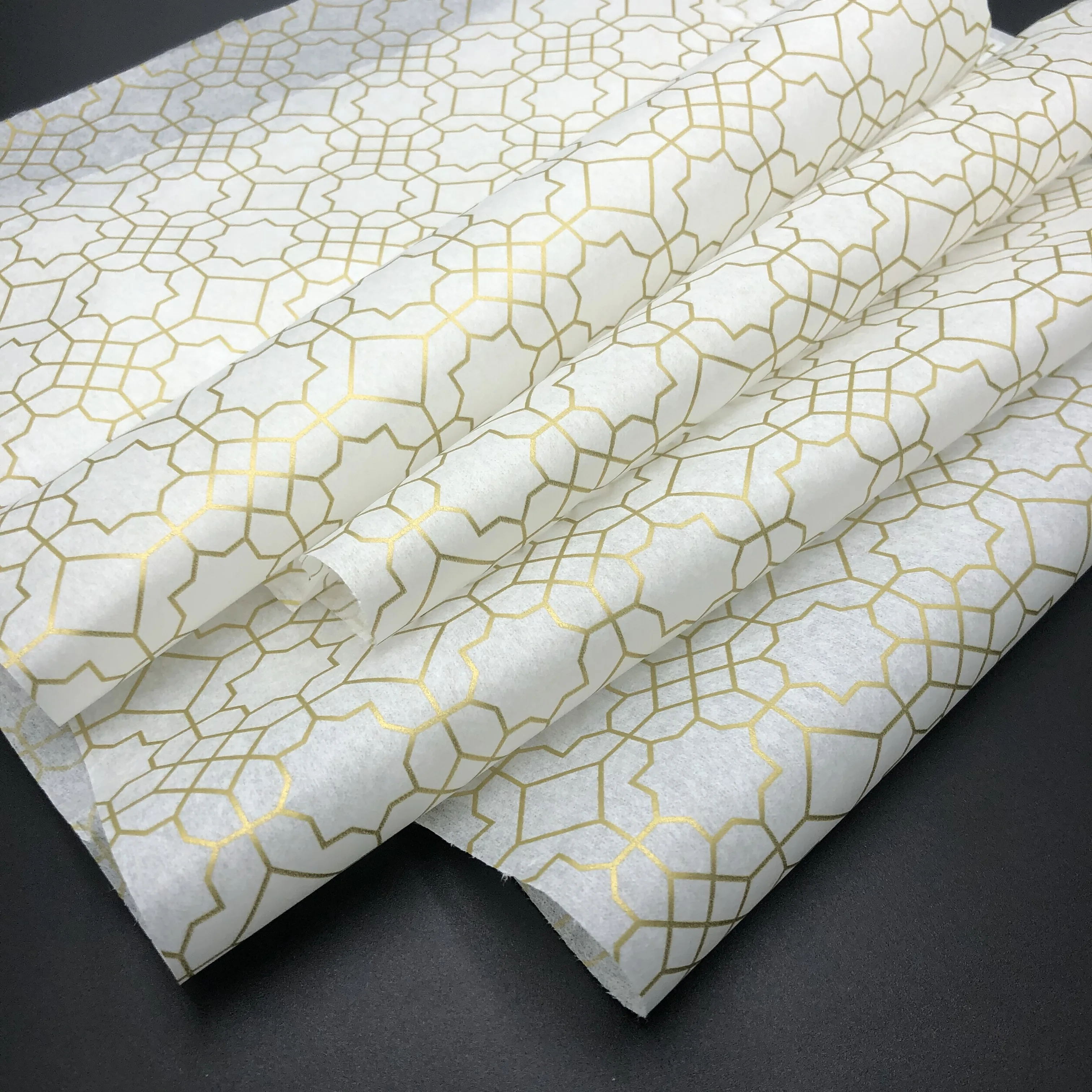 
Best Selling 17gsm 75*50cm black logo white tissue wrapping paper malaysia 