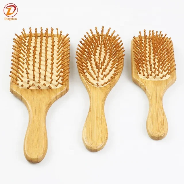 

OEM logo natural hair makeup brush set stock bamboo comb hairbrush