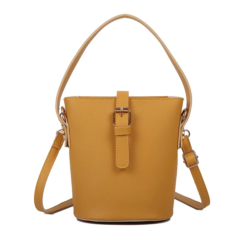 

On the new bucket bag female bag new 2019 Korean version of the all-match single shoulder bag trendy simple large-capacity diago