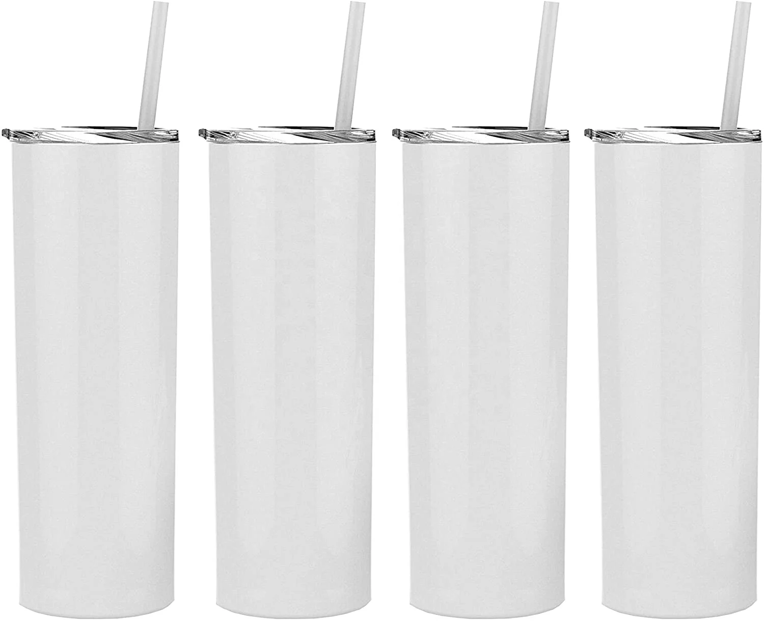 

US Warehouse RTS Stainless Steel 20oz Sublimation No Tapered Total Straight Blank White Skinny Tumbler Mugs