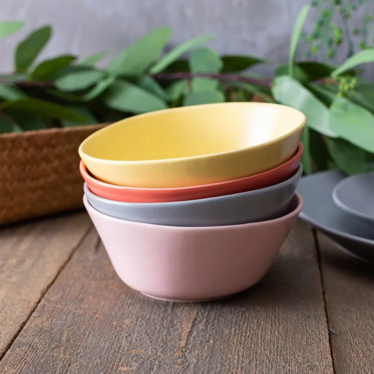 graceful nordic style dinnerware irregular 6 inch matte serving porcelain soup ceramic bowl for sale .jpg