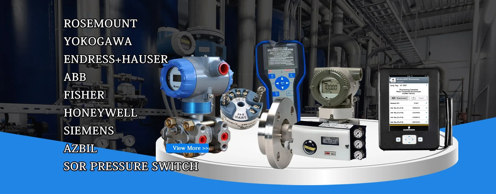 smart automation instruments pipeline instruments Emerson rosemount transmitter  temperature transmitter valve positioner vortex flowmeter electromagnetic flow meter