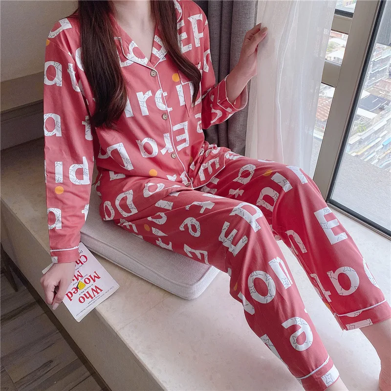 

Fashion Sleep Ribbed Lounge Wear Long Sleeve Night Suit Daster Wanita Piyama Tidur Korea Milk Silk Pajama Women'S Sleepwear