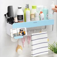 

2019 New Bathroom Plastic Shelves Shower Caddy Organizer Wall Mount Shower Shelf Kitchen Utensil Storage Basket Holder Rack