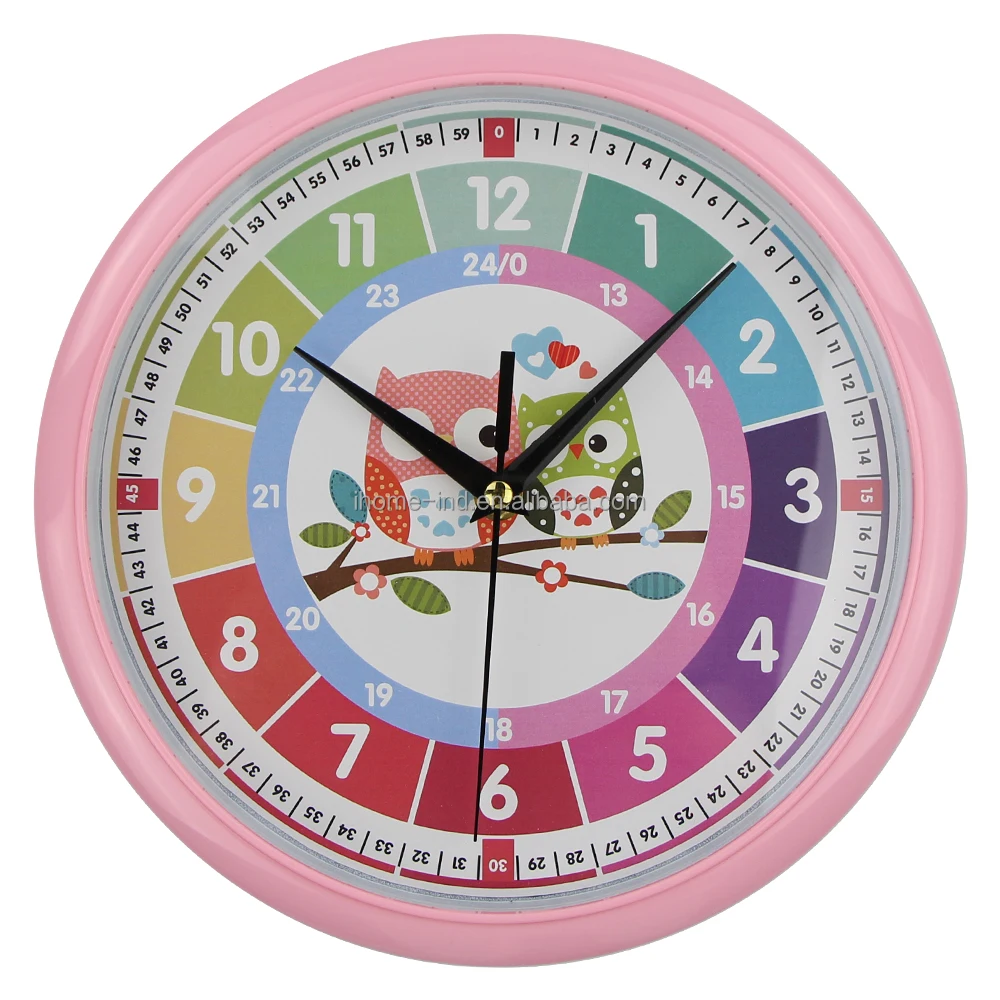 

unique art Design cute Clock Wall Home Decorative children Clock Quartz 3d cartoon Plastic Wall CLOCKS simple horloge kids Gift