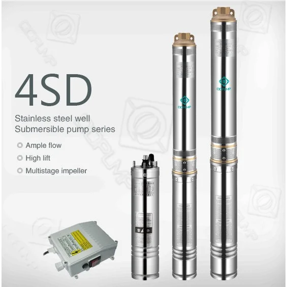 

QQPump 4SD16/11 High Pressure Vertical Multistage Pump Centrifugal Electric Deep Well Submersible Water Pump