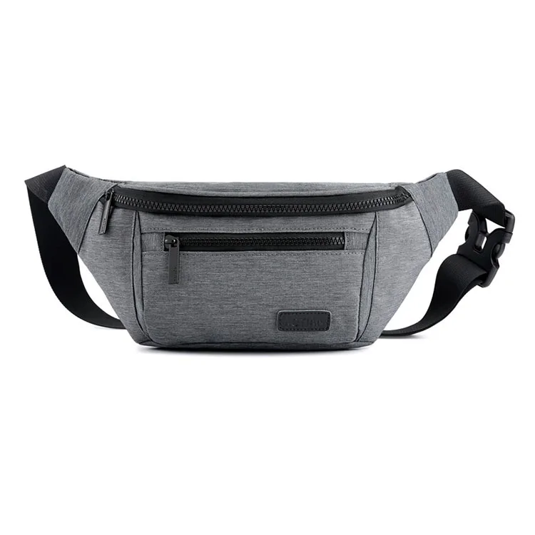 
Custom logo waterproof travel black fanny pack waist Bag 
