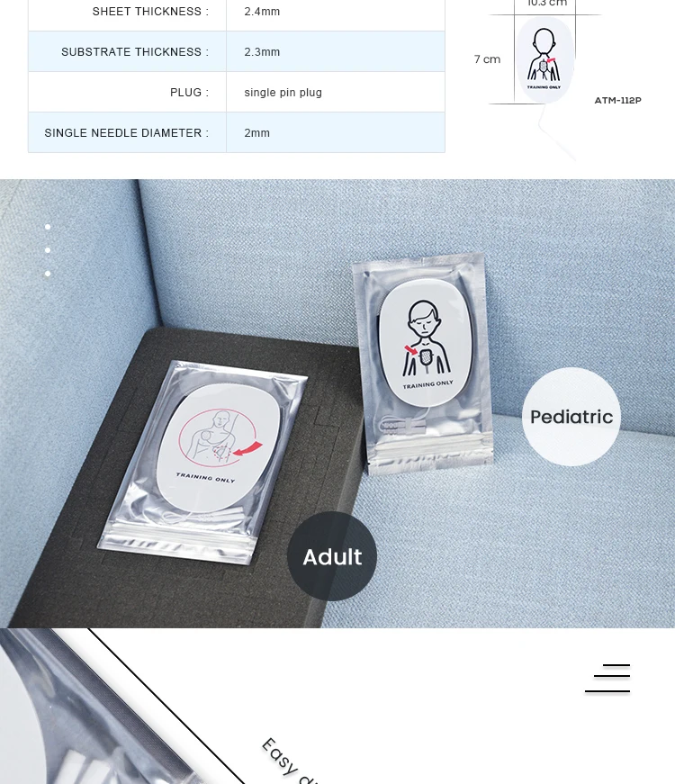 WAP-Health training use ATM-112A reusable adult training pads
