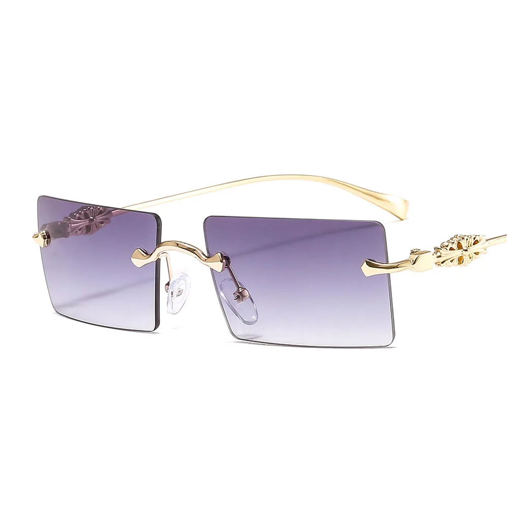

Luxury Designer Sun Glasses Rimless Square Women Sunglasses 2020, Multi colors