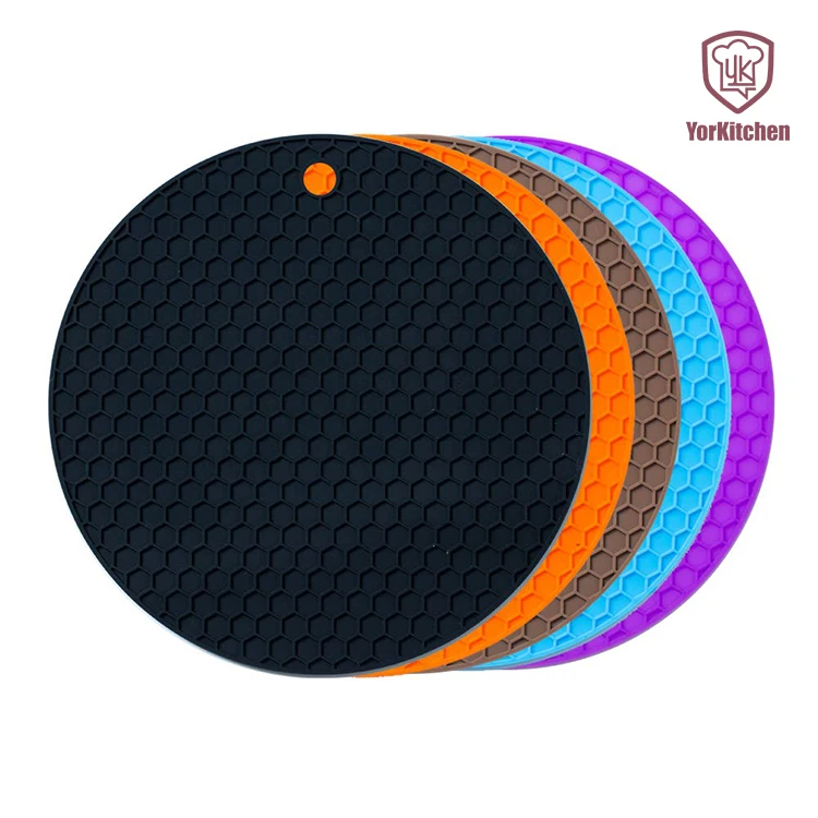

Heat Resistant Pot Holder Silicone Hot Pads Non-slip For Home Use