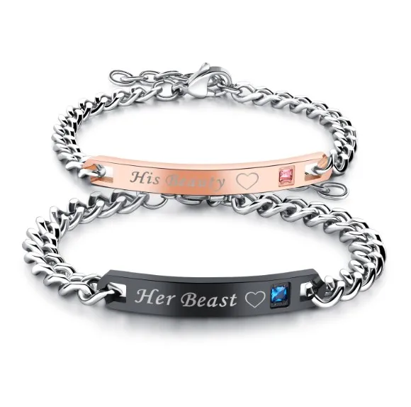 

Korean king queen bracelet his and hers bracelets couple bracelet, As picture