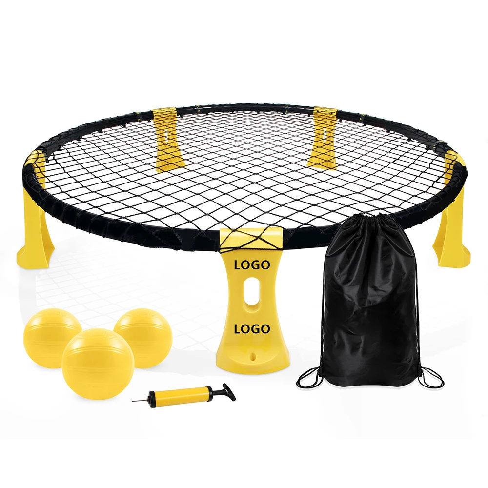 

Free Logo Printing On Legs Backyard Beach Workout Sports OEM 3pcs Ball Outdoor Game Set Home Fitness Exercise Equipment Roundnet