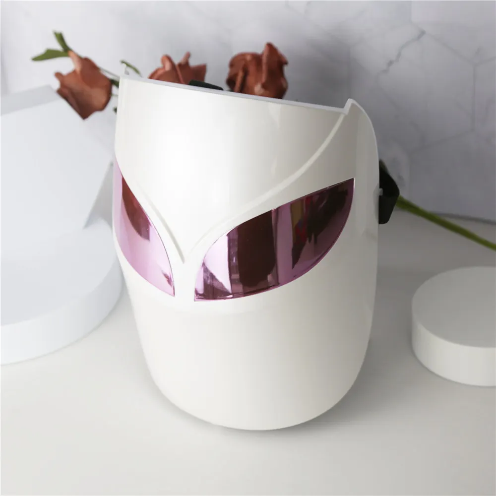 

Rechargeable wireless 64 led lamp lifting mask face, White