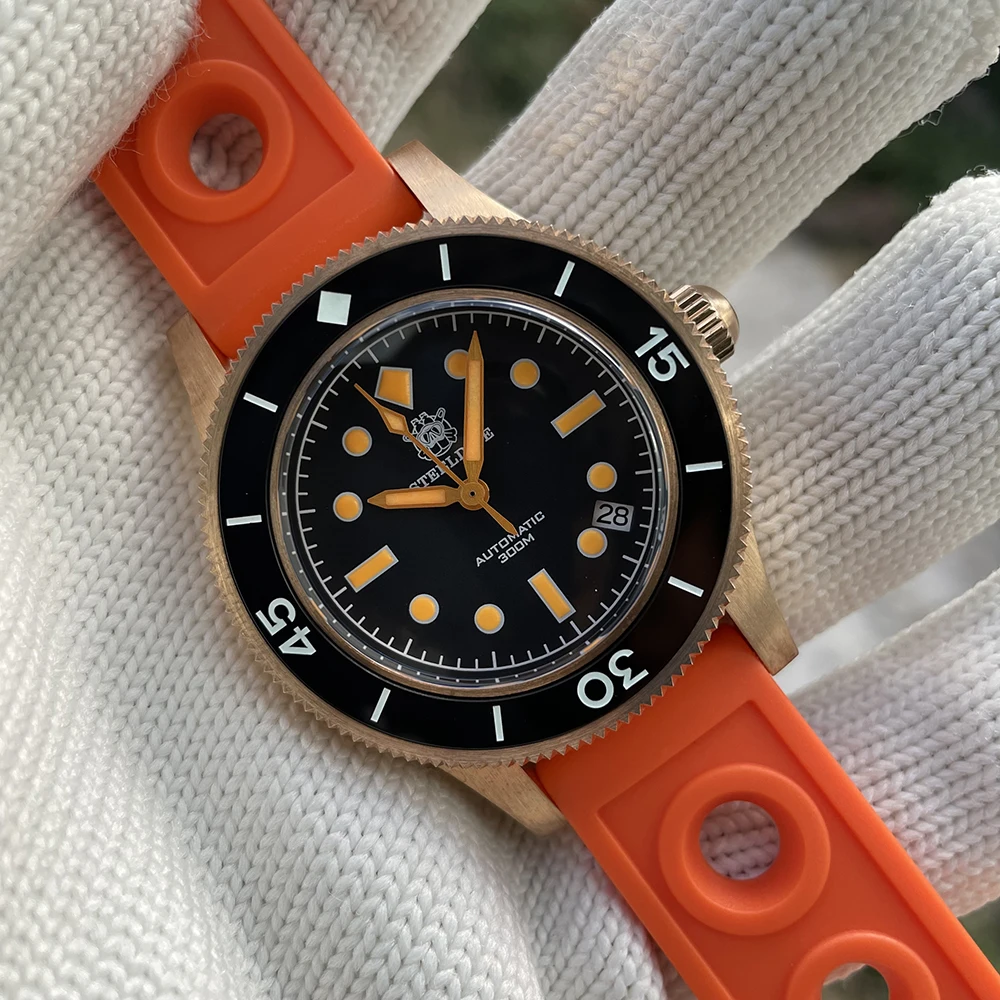 

Bronze Dive Watch! SD1952S NH35 Automatic 300m Waterproof Bronze Diver Watch with Date