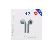 

2019 best selling wireless headphones i12 tws 3D surround original sound BT5.0 touch control with pop-up window