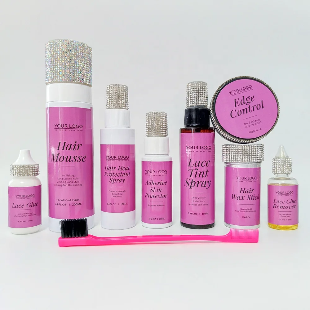 

hair tint spray extensions wigs tools wig kit private label clear frontal vendor Lace Glue set remover Wig Adhesive Water proof