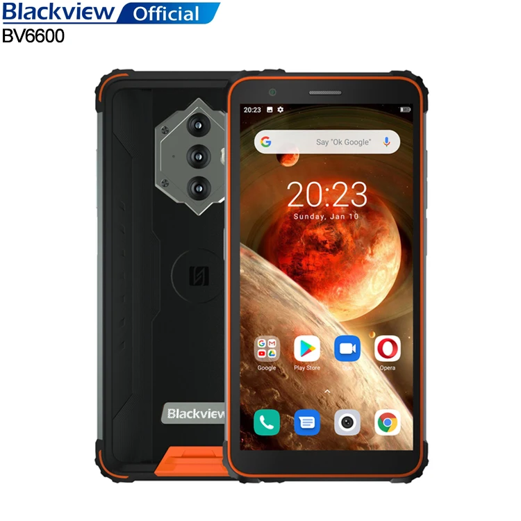 

Ip68 Waterproof 8580mah Rugged Mobile Phone Android 16mp Camera Octa Core 4gb+64gb 5.7 NFC Mobile Phone Blackview Bv6600, Black/orange/green