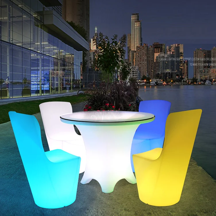 New Led Light Up Furniture Waterproof Rechargeable Outdoor Led Bar